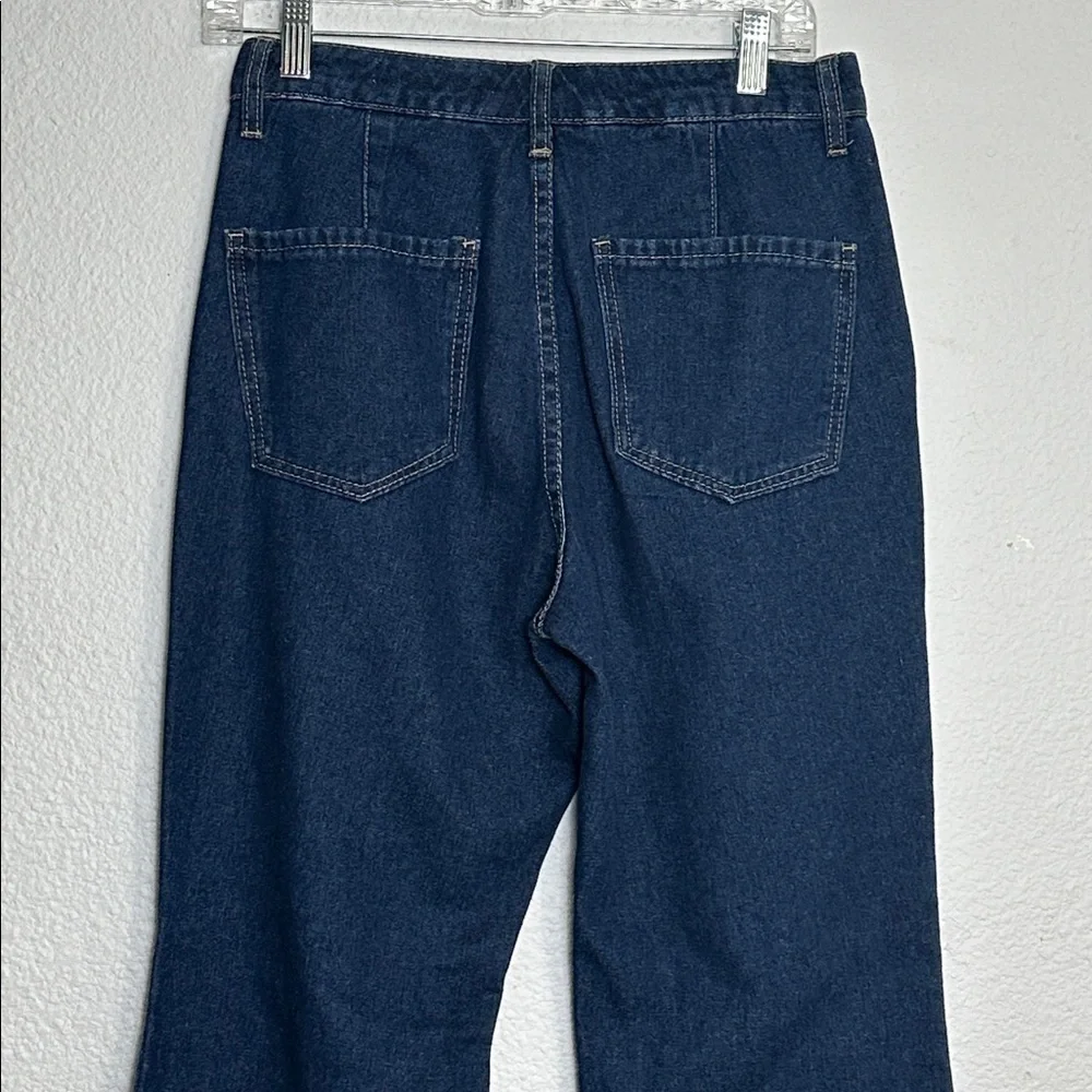 Sam Edelman Bay Flare Trouser Jeans Women’s 27 High Rise Wide‎ Leg NWT Dark Wash